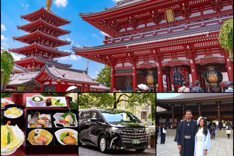 Tour privato di Tokyo con Kimono