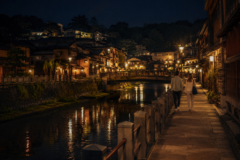 Kanazawa: Nishi Chaya & Riverside Night Photo Walk