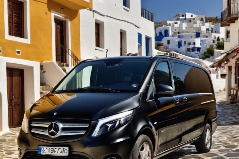 Transfert privé : De votre hôtel au port de Mykonos (en minibus)