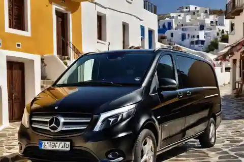 Trasferimento privato: Mulini a vento di Mykonos alla tua Villa-mini van