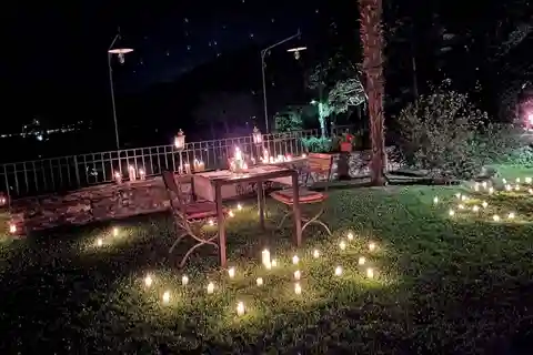 Noite à luz de velas