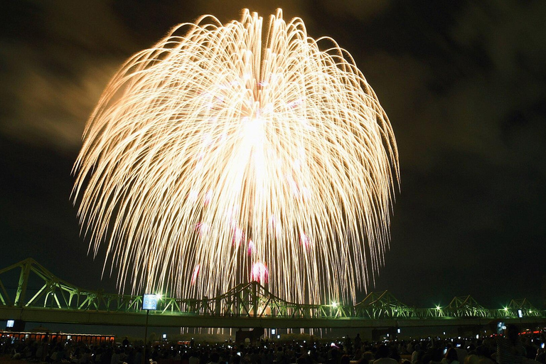 Tokyo: Nagaoka Fireworks Festival Tour with Seating Departure From Ueno A Seating