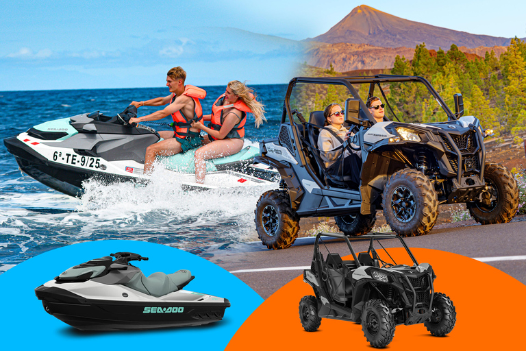 Tenerife: Mountain Buggy / Water Jet Ski Adventure Combo Teide day Buggy and Jet Ski Adventure Combo with transfers