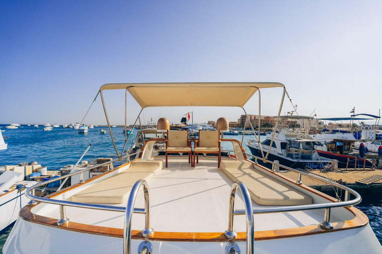 Hurghada : excursion en yacht avec observation des dauphins, déjeuner et options multiplesHurghada : Yacht privé avec dauphins, plongée en apnée et île