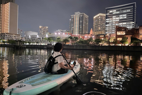 Tokyo: Nighttime SUP Cruise with Guide and Photos