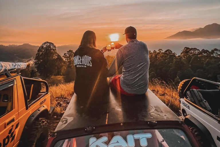 Ubud: Mount Batur Jeep Sunrise & Hot Spring All Inclusive Mount Batur Jeep Sunrise & Black lava - Meeting Point