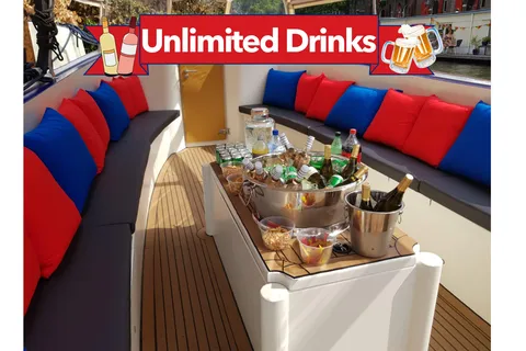 Amsterdam: Canal Booze Cruise med mulighed for ubegrænsede drinks