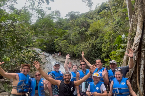 San Juan: Rainforest Waterslides & Beach Tour with Transport San Juan: El Yunque Rainforest and Luquillo Beach Day Tour