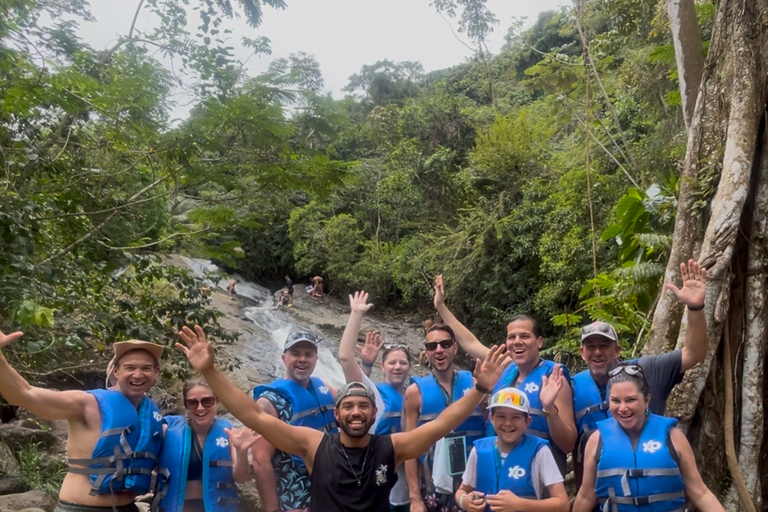 San Juan: Rainforest Waterslides & Beach Tour with Transport San Juan: El Yunque Rainforest and Luquillo Beach Day Tour