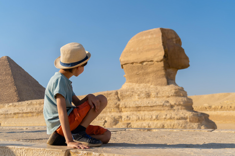 Le Caire : Grand musée égyptien, visite des pyramides et du Sphinx et déjeunerVisite guidée privée avec déjeuner