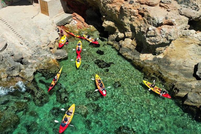 Ibiza: Sea Cave Tour with Guided Kayaking and Snorkeling Ibiza sea cave tour: guided kayaking and snorkeling route.