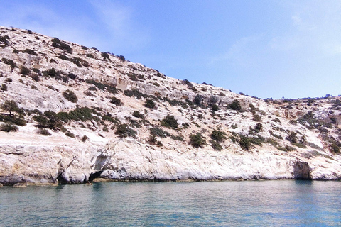 Sud de la Crète : excursion d&#039;une journée à bord d&#039;un voilier au coucher du soleil avec repas à volontéDe Matala et Kokkinos Pyrgos