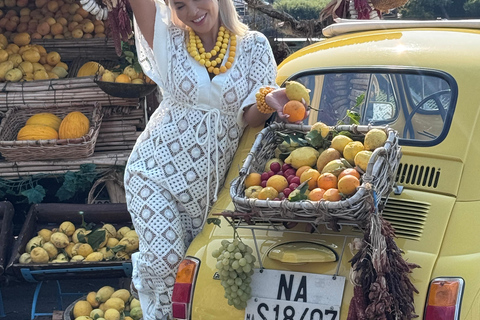 جولة تصوير سيارات مع سيارة كلاسيكية أيقونية في ساحل أمالفي