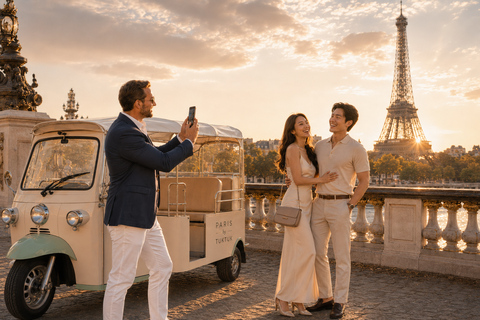Paris: Top 15 Attractions Private Tour by Tuk Tuk 2h Tour — Shorter Itinerary from meeting point