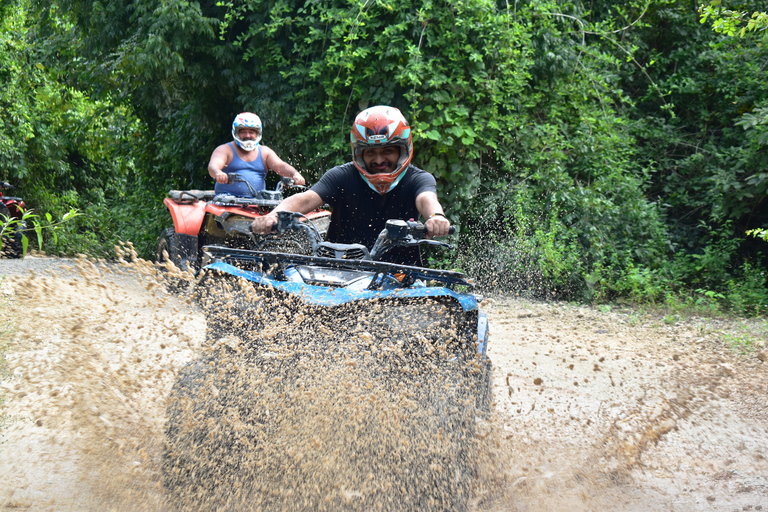 Puerto Morelos: Jungle ATV Adventure, Ziplines and Cenote Single ATV from Tulum
