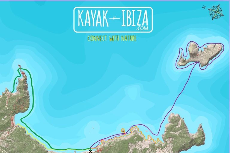 Ibiza: Wycieczka kajakiem z przewodnikiem po morskim rezerwacie przyrodyIbiza: Wycieczka kajakiem z przewodnikiem w rezerwacie morskim Double Kayak