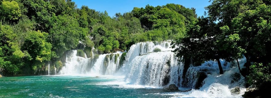 Visite privée des chutes d'eau de Krka au départ de Split avec arrêt à Trogir