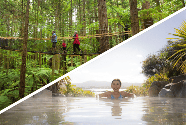 Auckland: Rotorua Highlights with Redwoods Treewalk & Spa