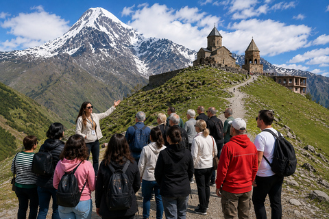 From Tbilisi: Kazbegi & Gudauri Group Guided Day Trip Kazbegi & Gudauri Group Guided Day Trip