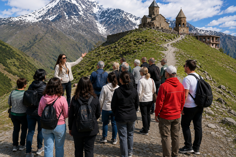 From Tbilisi: Kazbegi & Gudauri Group Guided Day Trip Kazbegi & Gudauri Group Guided Day Trip
