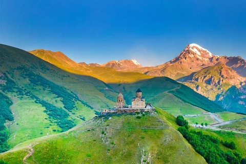 From Stepantsminda: Kazbegi Region With Waterfall