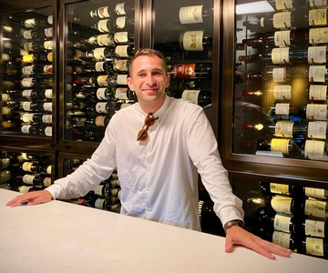 Una degustazione di champagne atipica con un'ottima vista