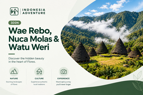 From Labuan Bajo: 3-Day Wae Rebo, Nuca Molas, & Watu Weri