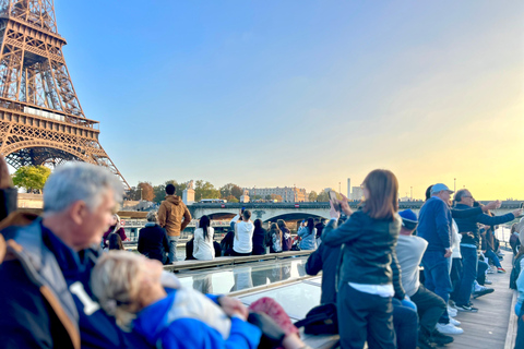 Paris: Day or Evening River Cruise with Musical Ambiance Paris: Evening River Cruise with Musical Ambiance & Postcard