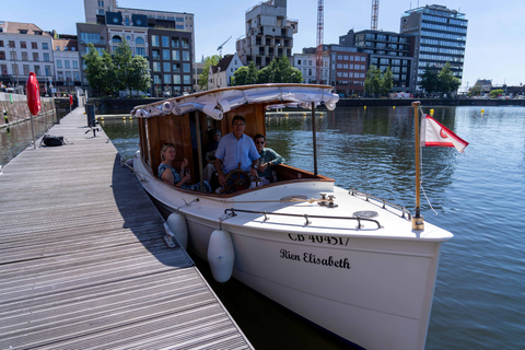 Antwerp: Old Port classic Boat Tour with Coffee + Croissant