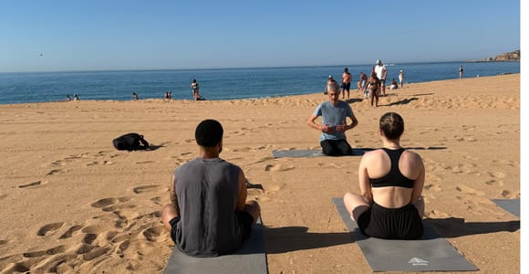 Albufeira: Beach Breathwork Session at Sunset