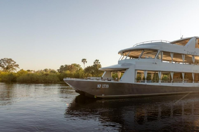 维多利亚瀑布：豪华游船和河岸三道菜晚餐