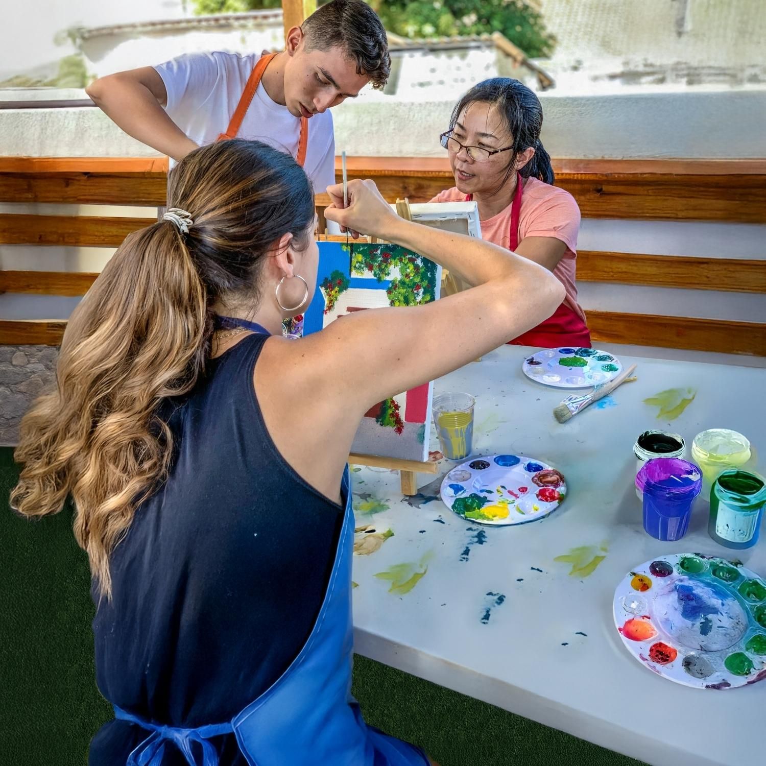 Cartagena: Malkurs mit Brunch auf einer geheimen Dachterrasse in Getsemani