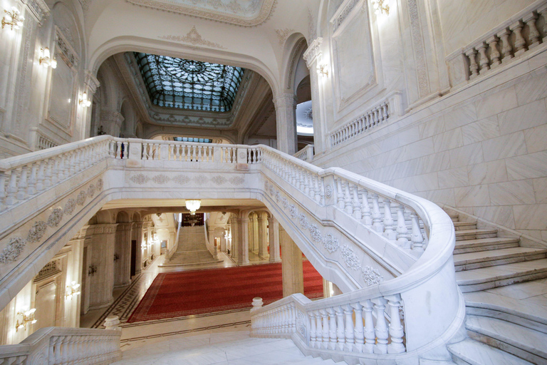 Tour guiado em espanhol no Palácio do Parlamento em BucaresteVisita guiada em espanhol ao Palácio do Parlamento em Bucareste