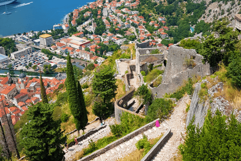 Hiking downhill Krstac to Kotor, visit San Giovanni fortress