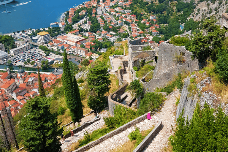 Hiking downhill Krstac to Kotor, visit San Giovanni fortress