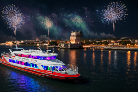 Lisbon: New Year's Eve Cruise with DJ, Open Bar & Fireworks Lisbon New Year's Eve Party Cruise DJ Open Bar and Fireworks