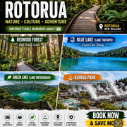 From Auckland: Rotorua Lakes, Redwood & Geothermal Day Trip From Auckland: Rotorua Lakes, Redwood & Geothermal Day Trip