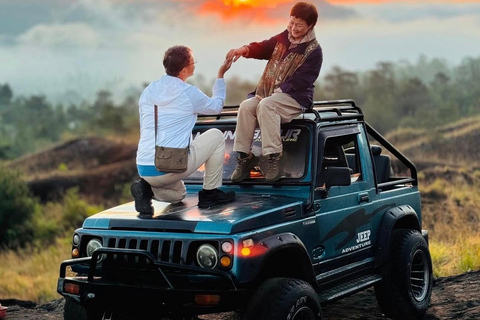 Mount Batur Jeep Sunrise with Breakfast & Photographer Jeep Sunrise + Black Lava Volcano