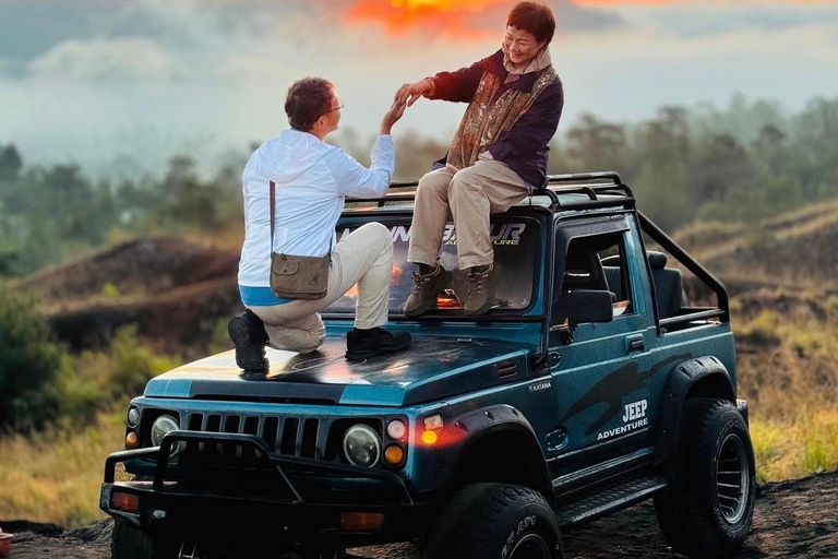 Mount Batur Jeep Sunrise with Breakfast & Photographer Jeep Sunrise + Black Lava Volcano