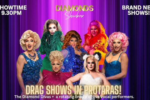 Cyprus, Protaras. Diamonds Showbar Live Show, Mega Deal Pizza & A Pint