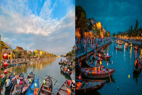 Hoi An : Lantern Boat Trip with flower Lanterns . Hoi An Lantern Boat Trip