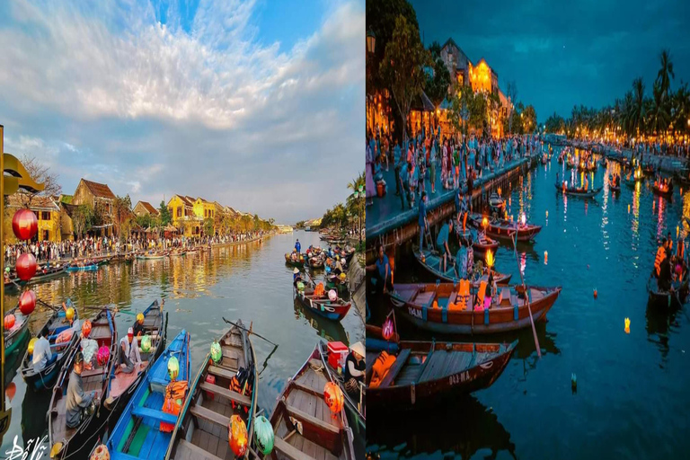 Hoi An : Lantern Boat Trip with flower Lanterns . Hoi An Lantern Boat Trip