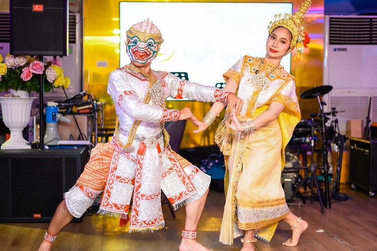 Bangkok Chao Phraya Cruise with Luxury Buffet & Open Deck Private Transfer |Wat Paknam+Chao Phraya Night Cruise Buffet