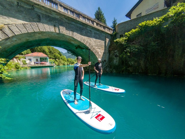 Visit Half Day Stand-up Paddle Boarding on the Soča River in Kobarid
