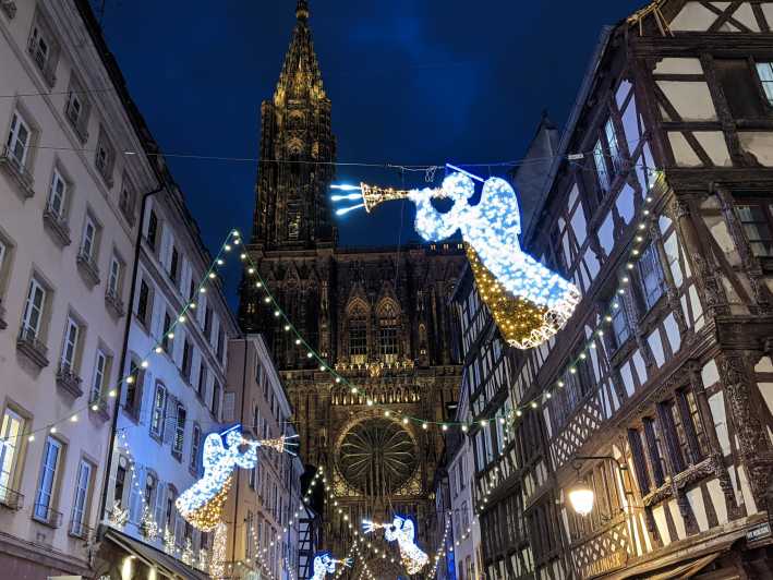 Strasbourg: Christmas Market by night with a mulled wine