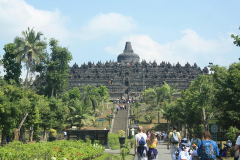 Alba della collina di Stumbu, Borobudur, Prambabanan.