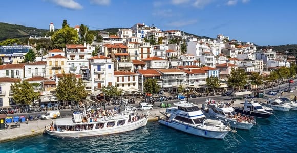 Skiathos : sortie en bateau vers Lalaria et les grottes bleues