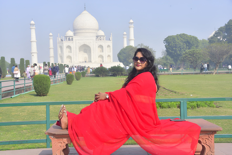 Agra: Taj Mahal & Mausoleum with Skip-the-Line Entry & Guide Tour With Professional Guide and Ac Car Entrance Ticket