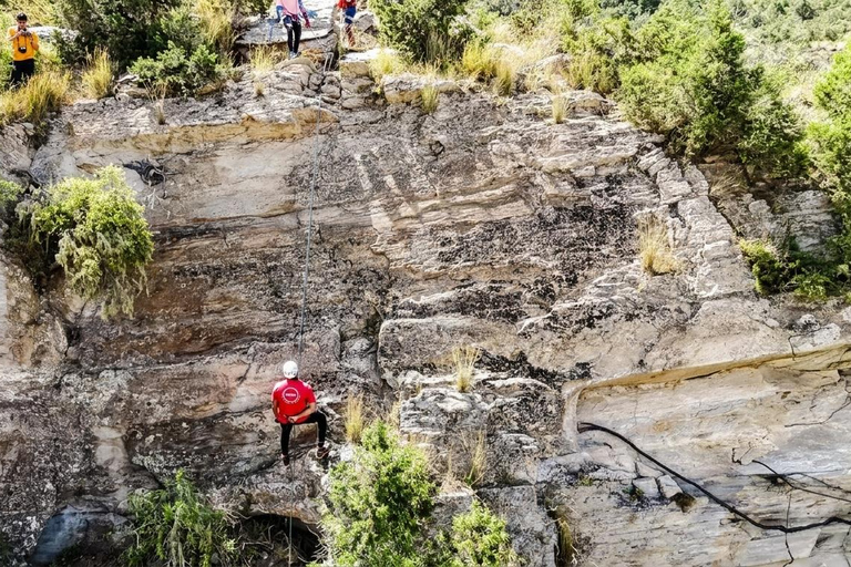 Tanomah: Abseiling Adventure Experience (Rappelling) A group of 4 people