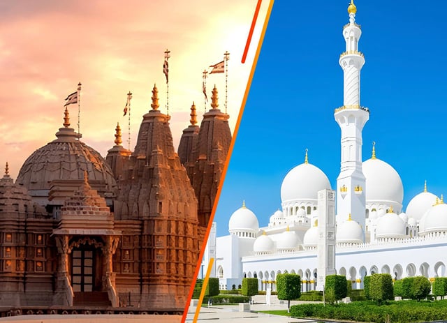 From Dubai: BAPS Hindu Temple And Sheikh Zayed Mosque Tour